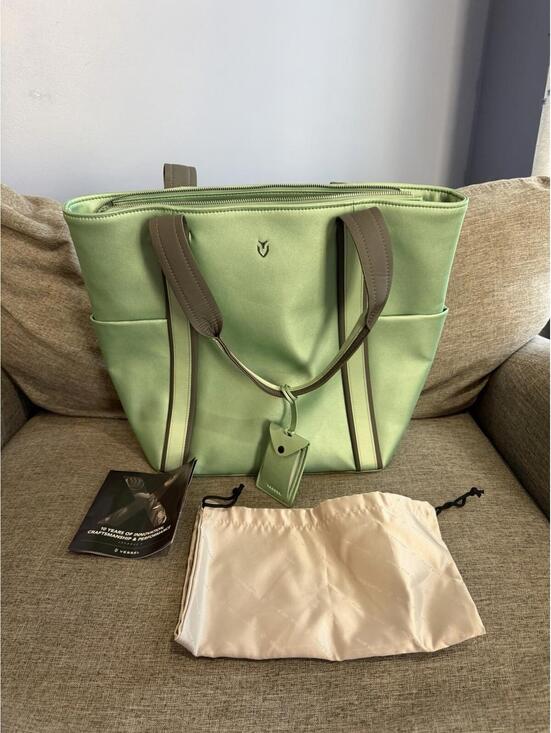 Vessel Handbags - Vessel Signature Baseline Tennis Bag Neo Mint Green Dust Bag Vegan Leather